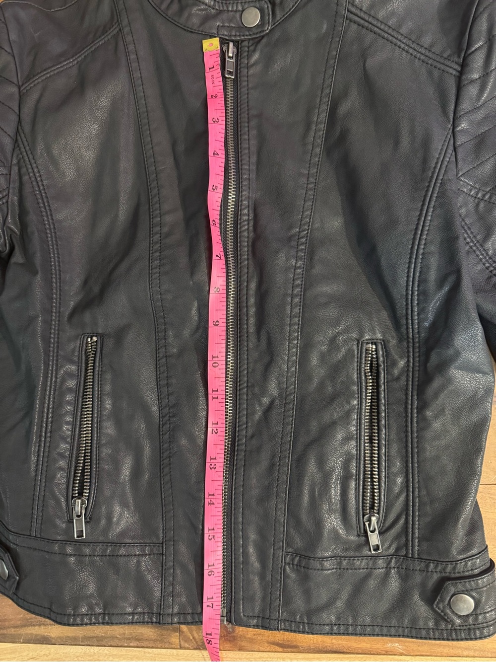 Xhilaration Black Faux Leather Moto Jacket - Picture 5 of 8